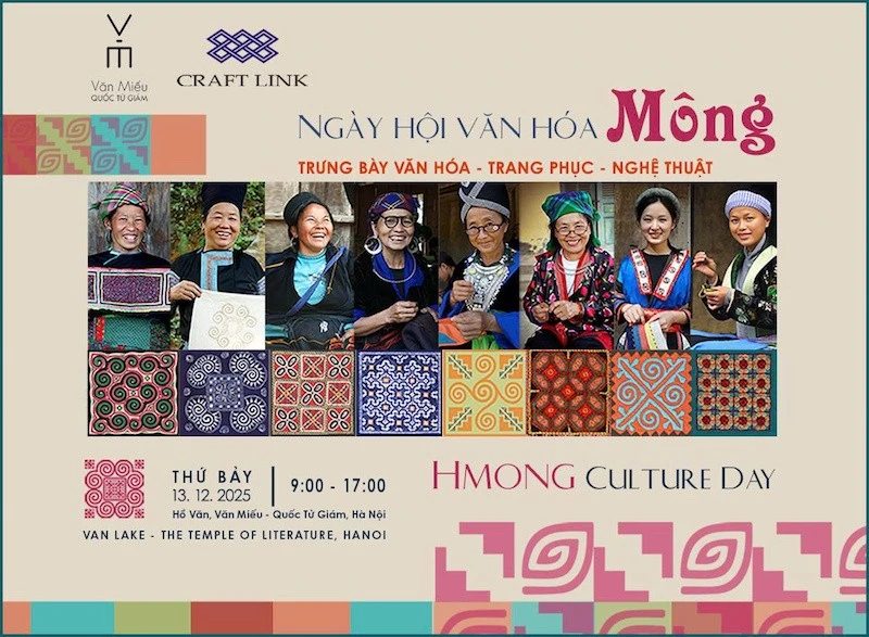 Information about the Mong Cultural Festival at the Temple of Literature on December 13.