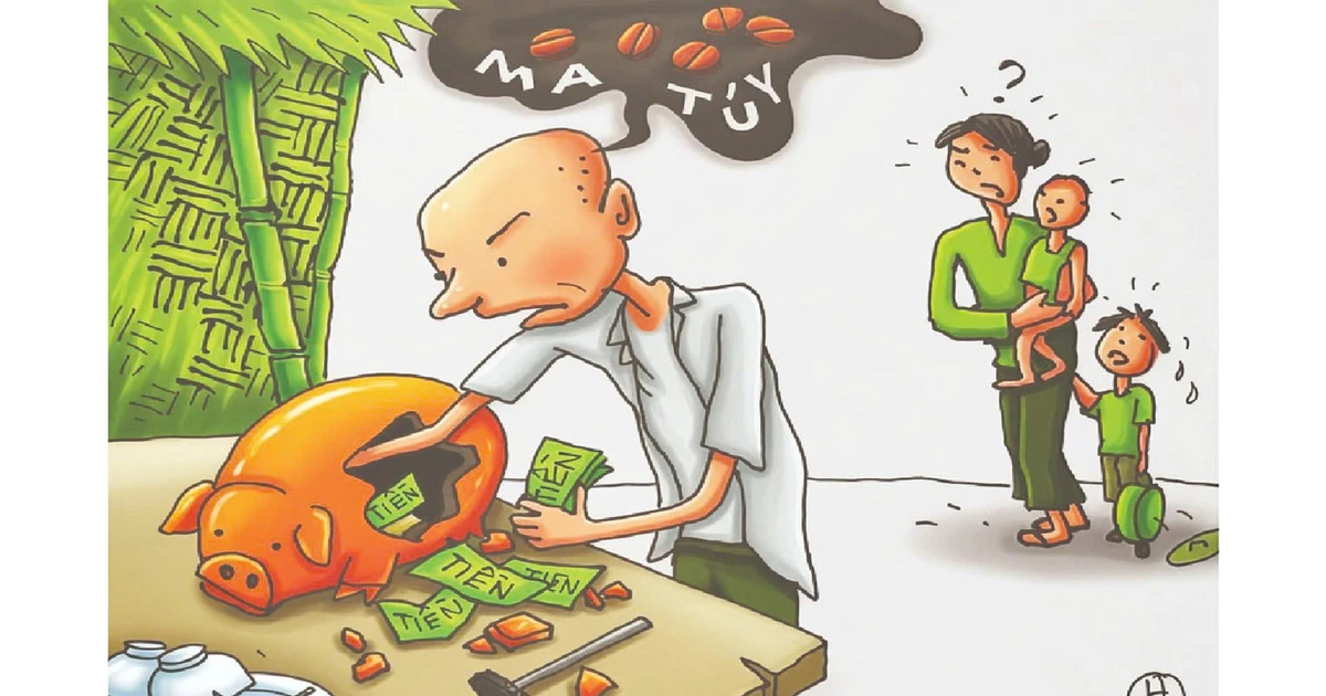 Góc biếm họa: Quyết liệt đẩy lùi tệ nạn ma túy