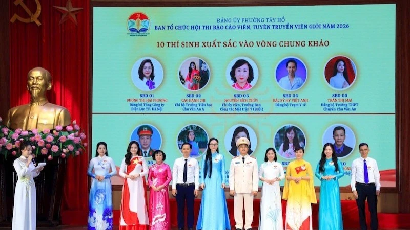 Hà Nội: Phường Tây Hồ tổ chức chung khảo Hội thi Báo cáo viên, tuyên truyền viên giỏi năm 2026