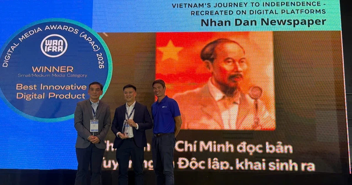 Báo Nhân Dân đoạt "cú đúp" tại giải Báo chí Kỹ thuật số châu Á 2026