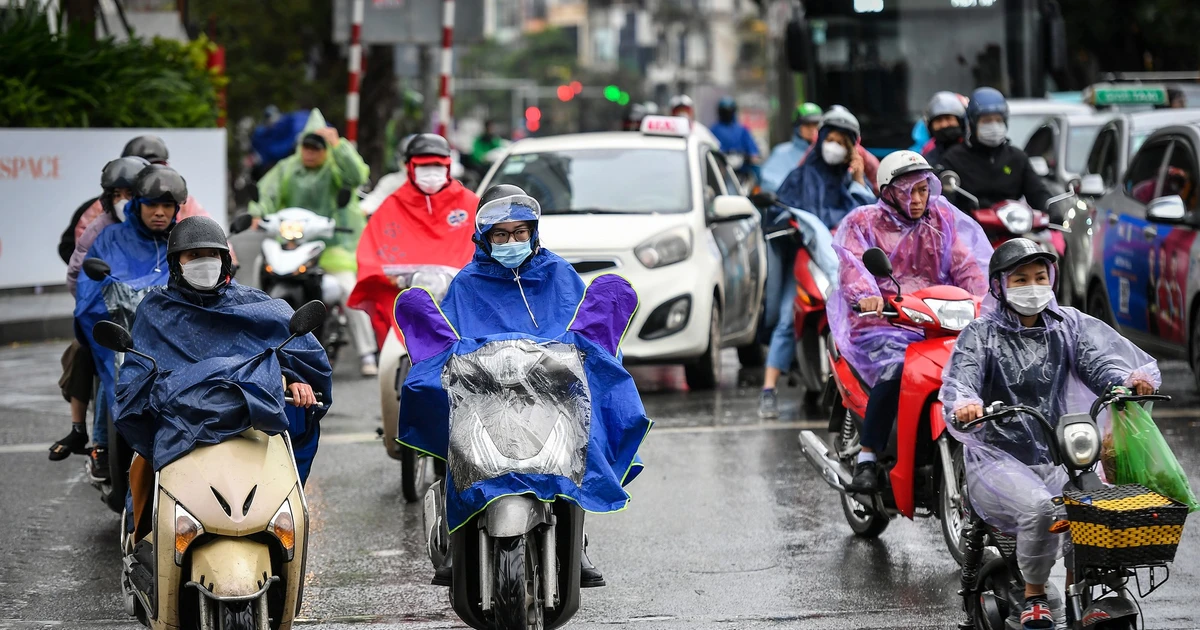 Không khí lạnh tăng cường gây mưa dông, nền nhiệt giảm, Bắc Bộ có nơi dưới 19 độ C