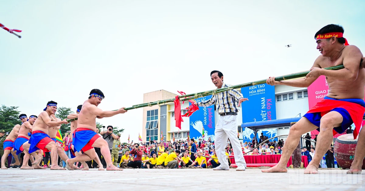 [Foto] Celebran programa por el 10 aniversario de ritos y juegos del tiro de cuerda