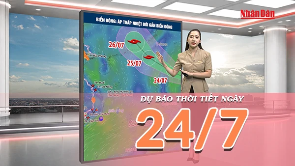 [Video] Dự báo thời tiết ngày 24/7/2026: Mưa lớn bao phủ Bắc Bộ, Trung Bộ dịu nắng