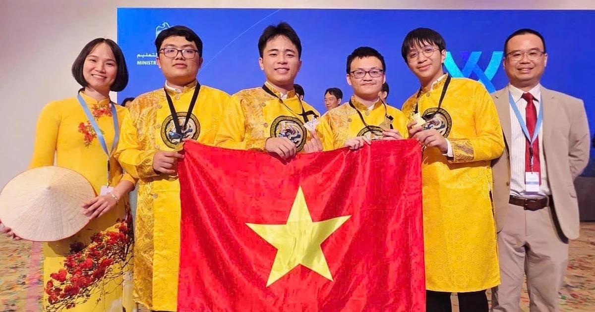 The Vietnamese team at the 57th International Chemistry Olympiad, 2025 (Photo: Ministry of Education and Training)
