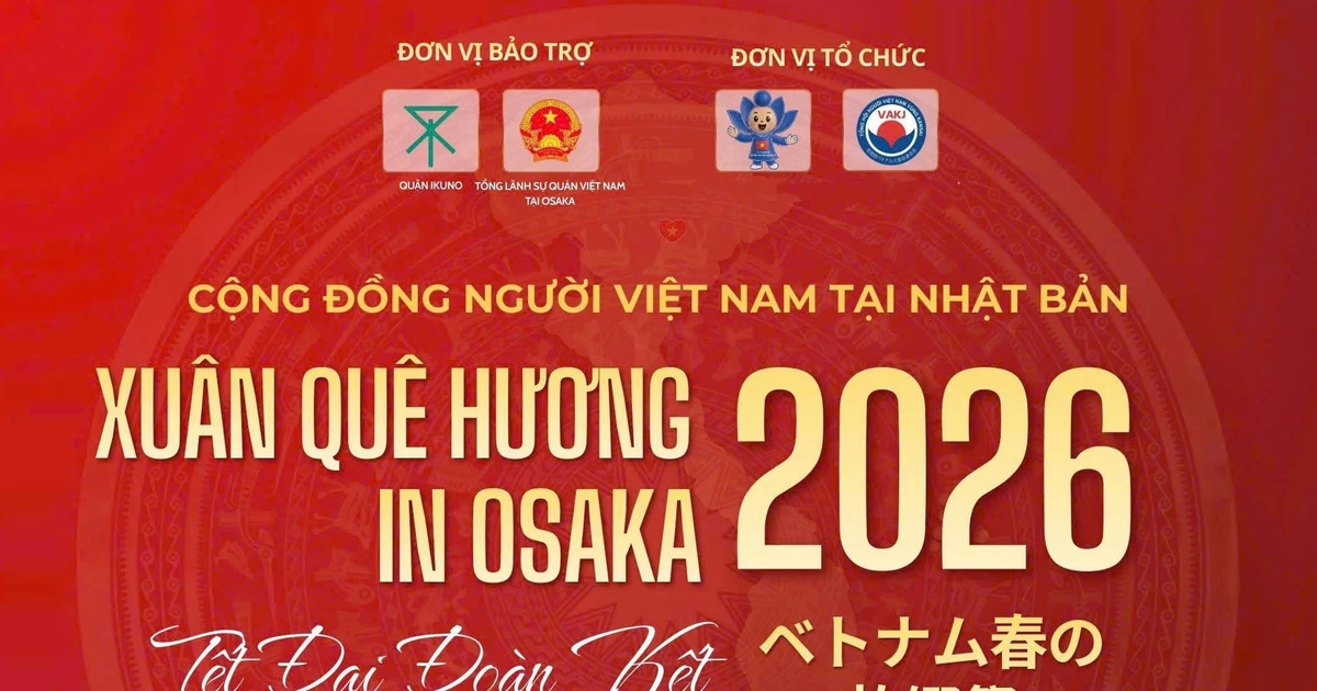 El programa “Primavera de la Patria, Tet de la Gran Unidad Osaka 2026” se llevará a cabo el 4 de enero de 2026 en el Parque Ikuno, ciudad japonesa de Osaka.
