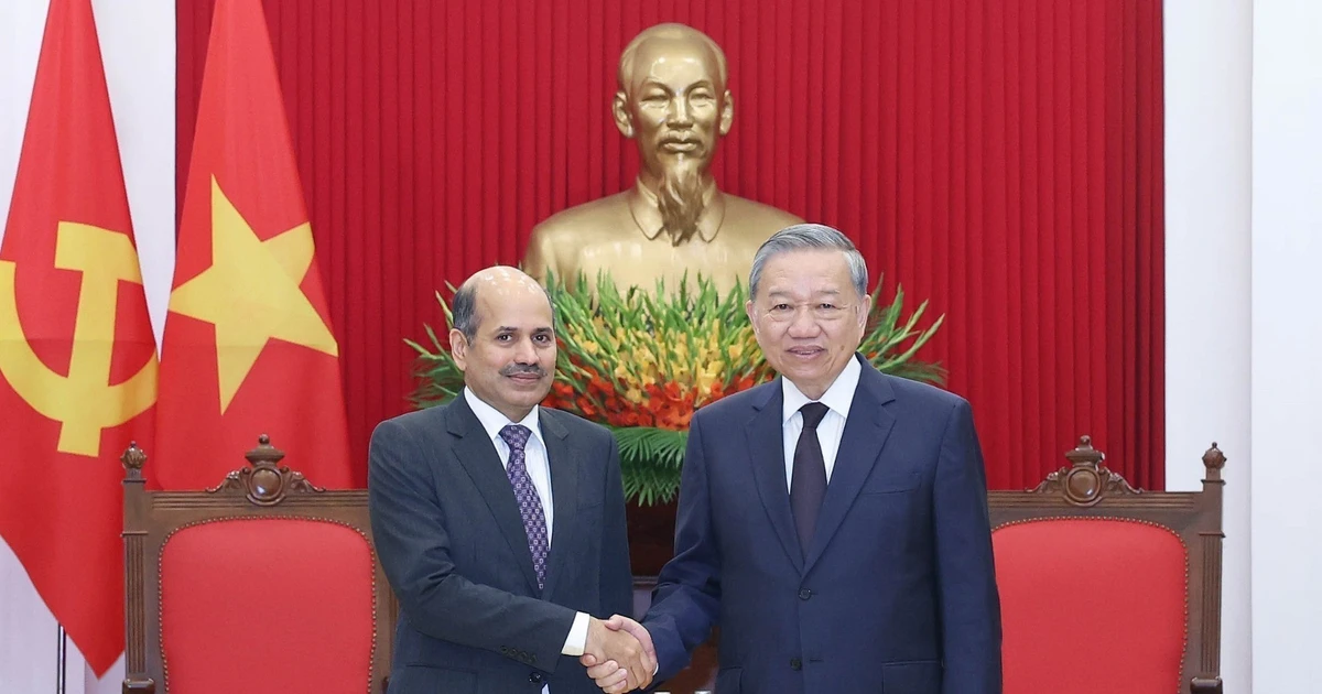 [Foto] Máximo dirigente partidista de Vietnam recibe al embajador indio