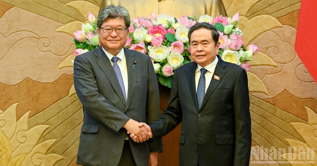 [Ảnh] Chủ tịch Quốc hội Trần Thanh Mẫn tiếp Quyền Tổng Thư ký Đảng Dân chủ Tự do Nhật Bản Hagiuda Koichi
