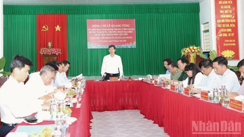 Bí thư Thành ủy Cần Thơ khảo sát tại xã Cù Lao Dung