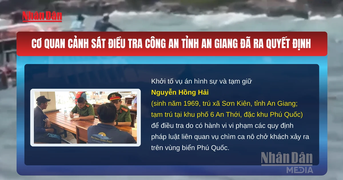 [Video] Khởi tố vụ án, tạm giữ thuyền trưởng vụ chìm ca nô chở khách tại Phú Quốc