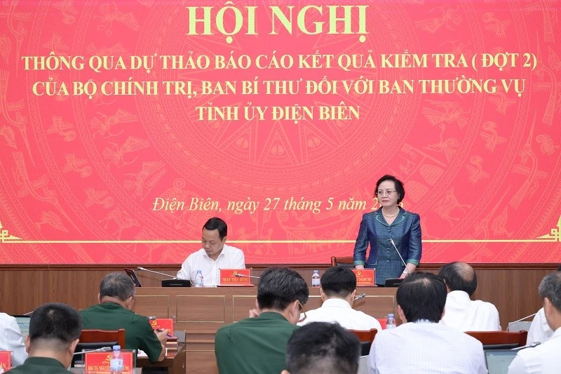 Thông qua dự thảo báo cáo kết quả kiểm tra (đợt 2) của Bộ Chính trị, Ban Bí thư đối với Ban Thường vụ Tỉnh ủy Điện Biên