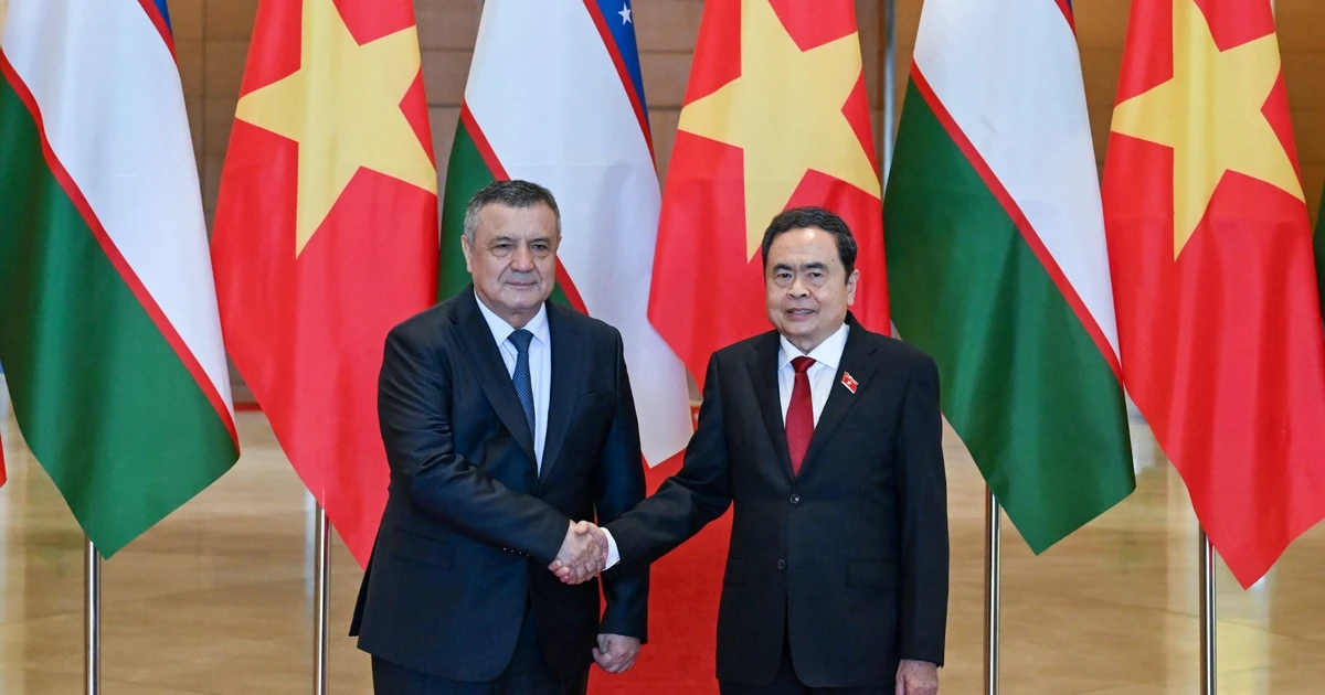 [Foto] Presidente del Parlamento vietnamita recibe a titular de la Cámara baja de Uzbekistán