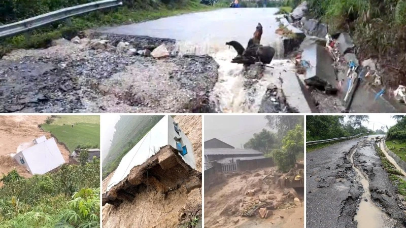 Mưa lớn gây thiệt hại về nhà ở, sản xuất và giao thông tại Lai Châu