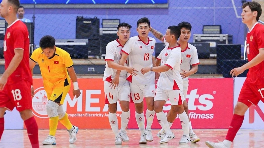 Đội tuyển futsal Việt Nam cầm hòa Nga trong trận ra quân