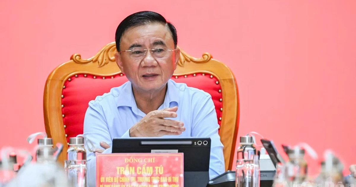 [Ảnh] Thường trực Ban Bí thư Trần Cẩm Tú chủ trì Hội nghị Ban Thường vụ Đảng ủy các cơ quan Đảng Trung ương