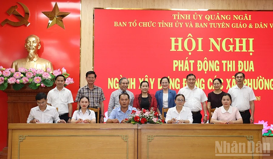 Quảng Ngãi phát động phong trào thi đua ngành xây dựng Đảng xã, phường, đặc khu