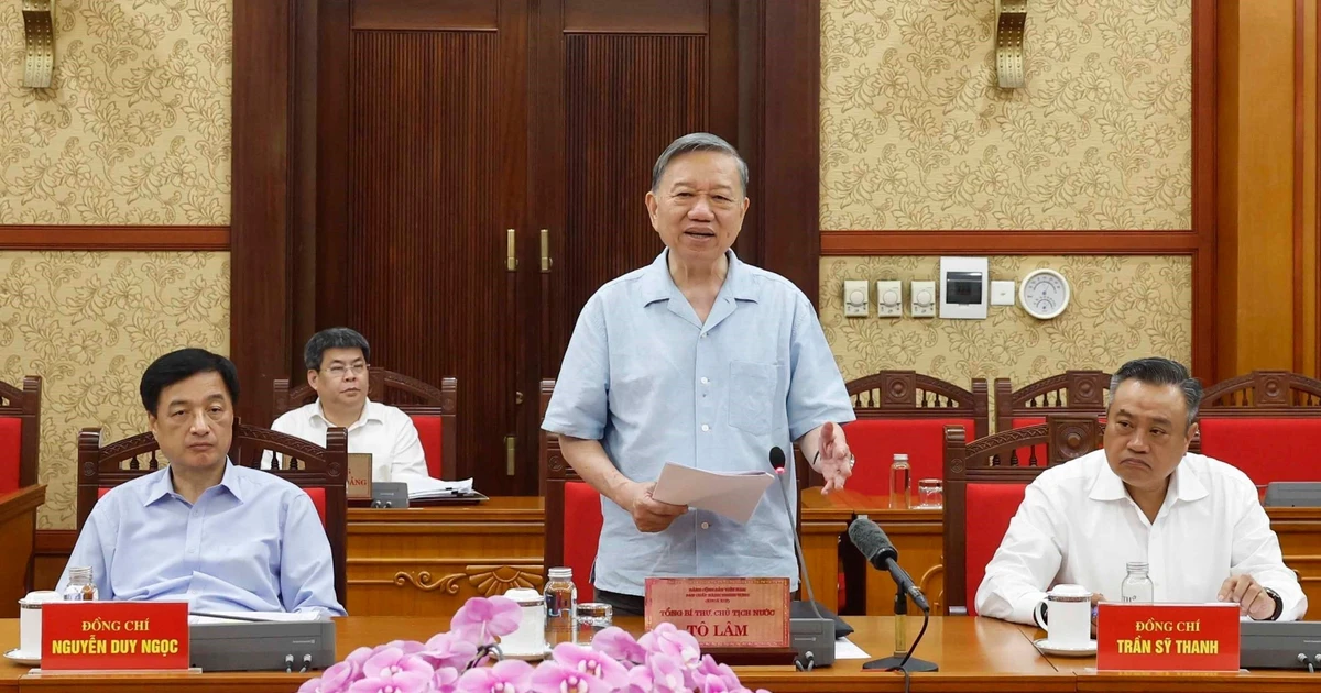 Tổng Bí thư, Chủ tịch nước Tô Lâm làm việc với Ban Thường vụ Đảng ủy Thanh tra Chính phủ