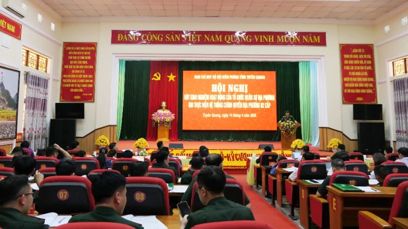 Bộ đội Biên phòng Tuyên Quang rút kinh nghiệm hoạt động tổ chức quân sự địa phương khi thực hiện chính quyền địa phương 2 cấp
