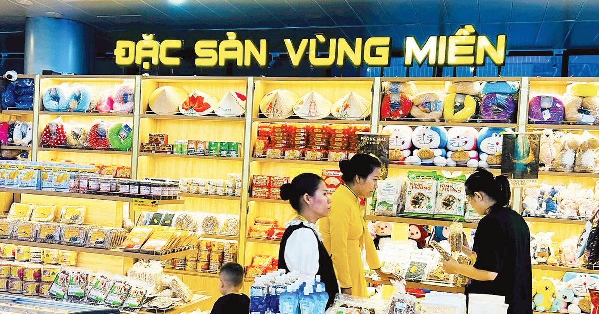 Products from many craft villages displayed at major commercial centres