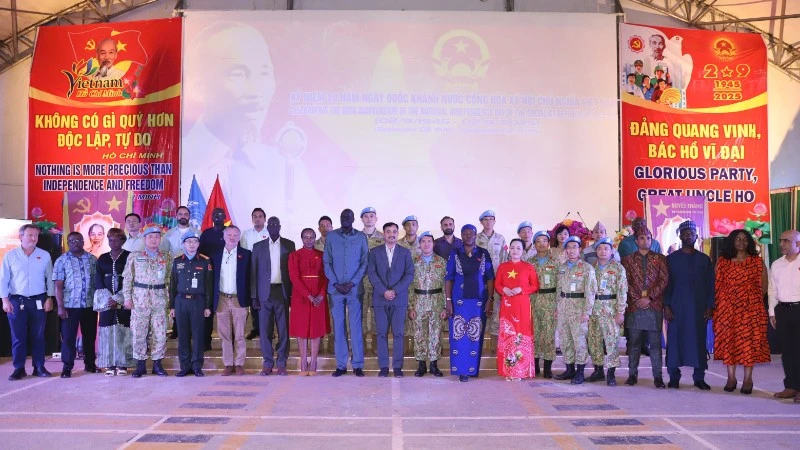 The ceremony celebrating the 80th National Day of the Socialist Republic of Viet Nam at the United Nations Peacekeeping Mission in Abyei was attended by many international friends.