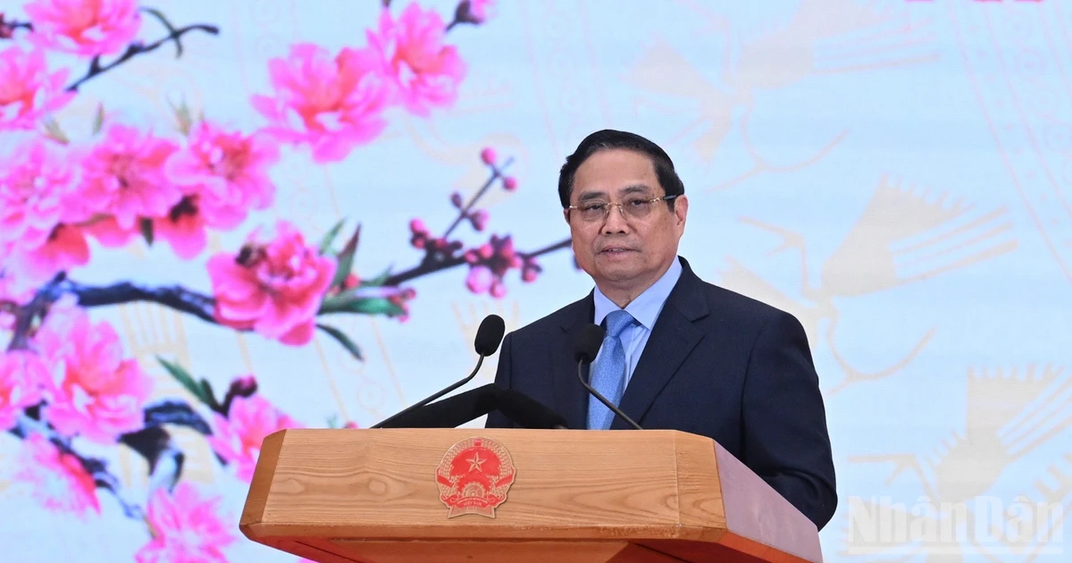 Thủ tướng Phạm Minh Chính và Phu nhân chủ trì chiêu đãi Đoàn Ngoại giao nhân dịp Tết cổ truyền Bính Ngọ