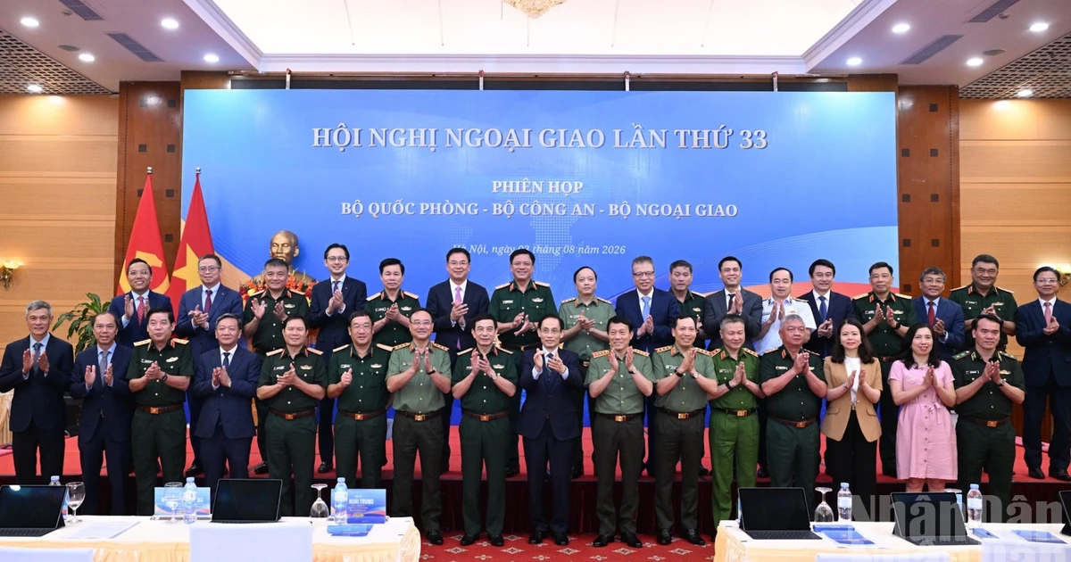 [Ảnh] Phiên họp giữa Bộ Quốc phòng, Bộ Công an và Bộ Ngoại giao trong khuôn khổ Hội nghị Ngoại giao lần thứ 33