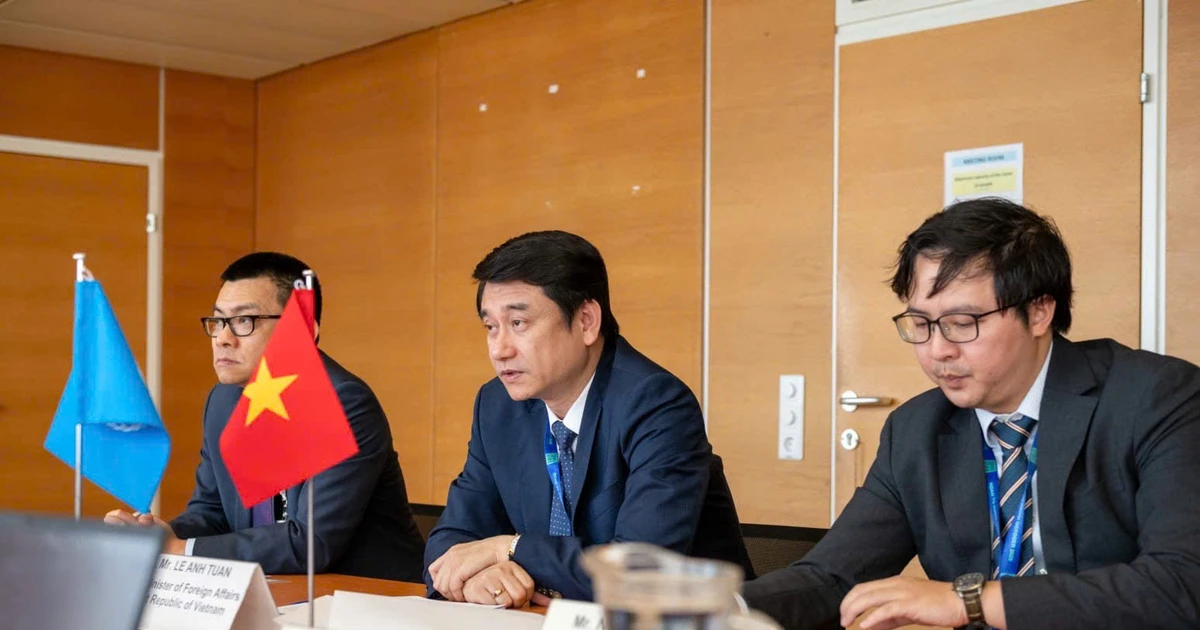 The working delegation from Ministry of Foreign Affairs of Viet Nam, led by Deputy Foreign Minister Le Anh Tuan, conducts a series of cooperation activities with United Nations (UN) agencies in Vienna, Austria, from July 14 to 18.