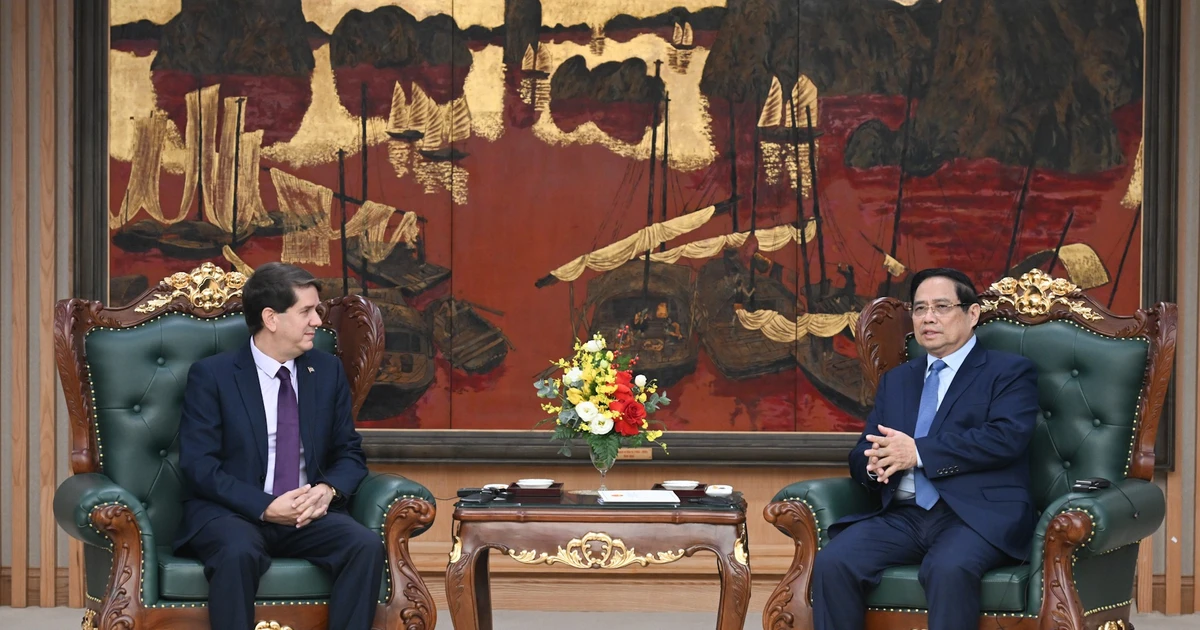 [Foto] Premier vietnamita se reúne con presidente de Prensa Latina