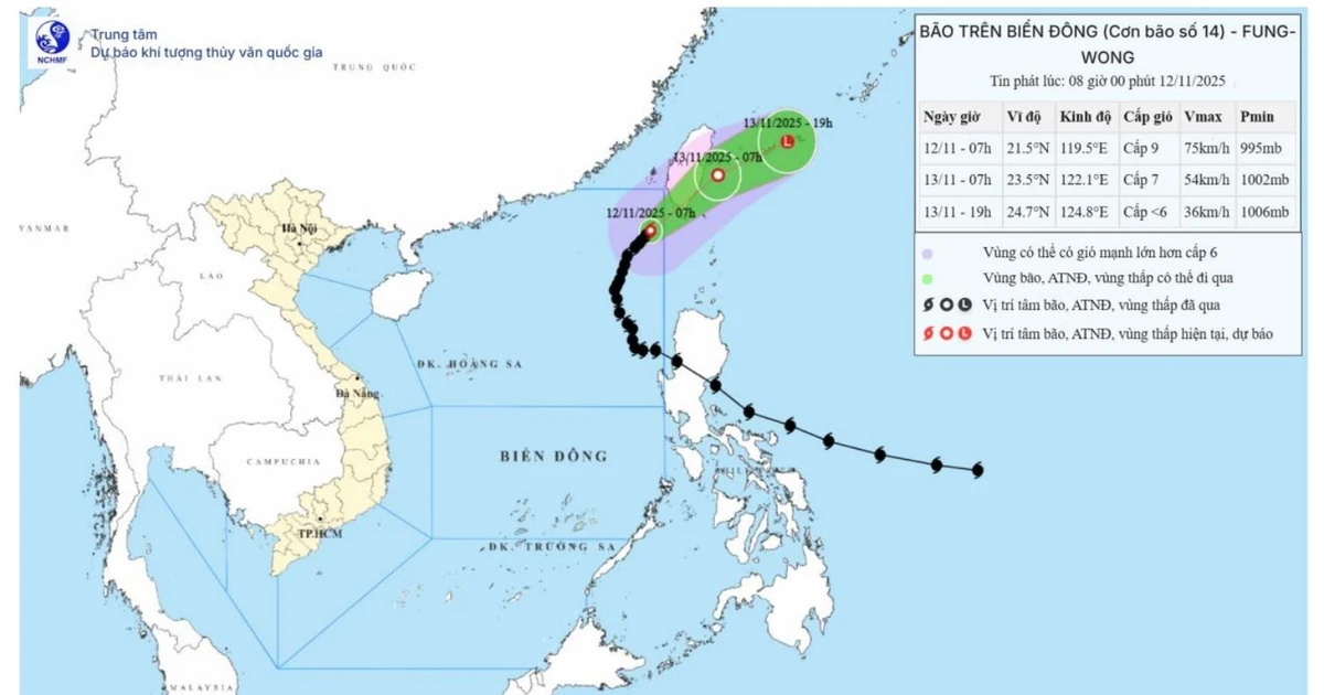 Bão số 14 tiếp tục giảm cấp và suy yếu dần thành áp thấp nhiệt đới