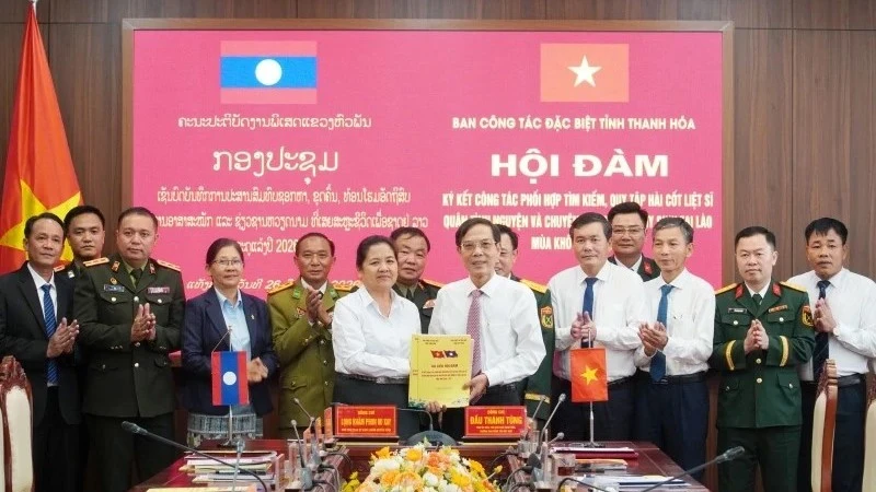 Phối hợp tìm kiếm, quy tập hài cốt liệt sĩ Việt Nam hy sinh tại Lào