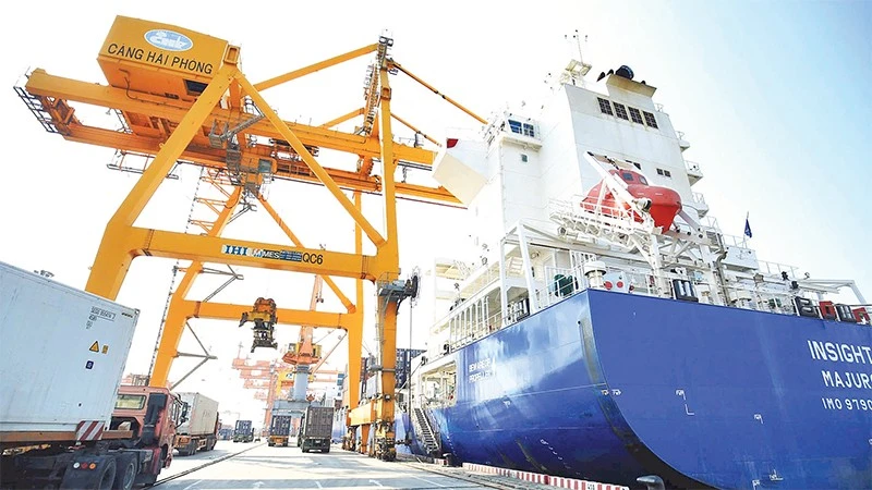 Import–export activities at Hai Phong Port. (Photo: DUY LINH)