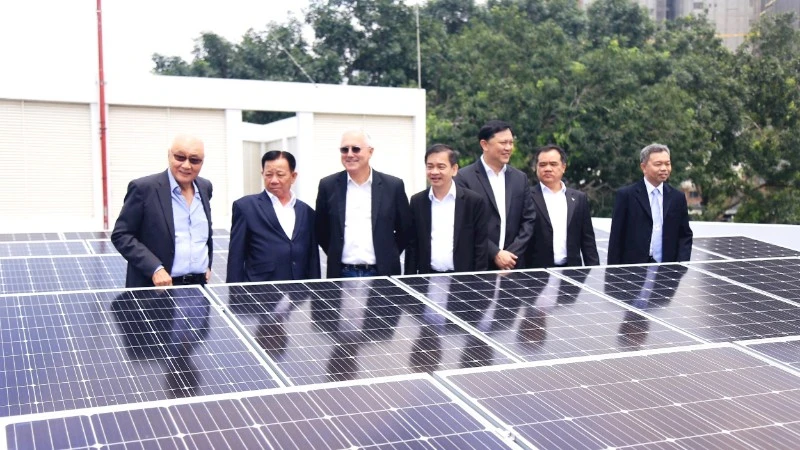 Rooftop solar power system at VSIP 3, Ho Chi Minh City.