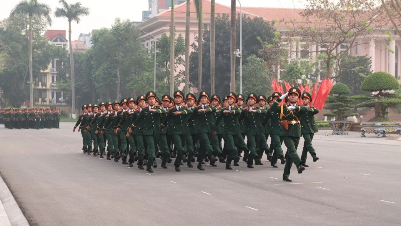 Nghiệm thu sửa đổi động tác điều lệnh đội ngũ