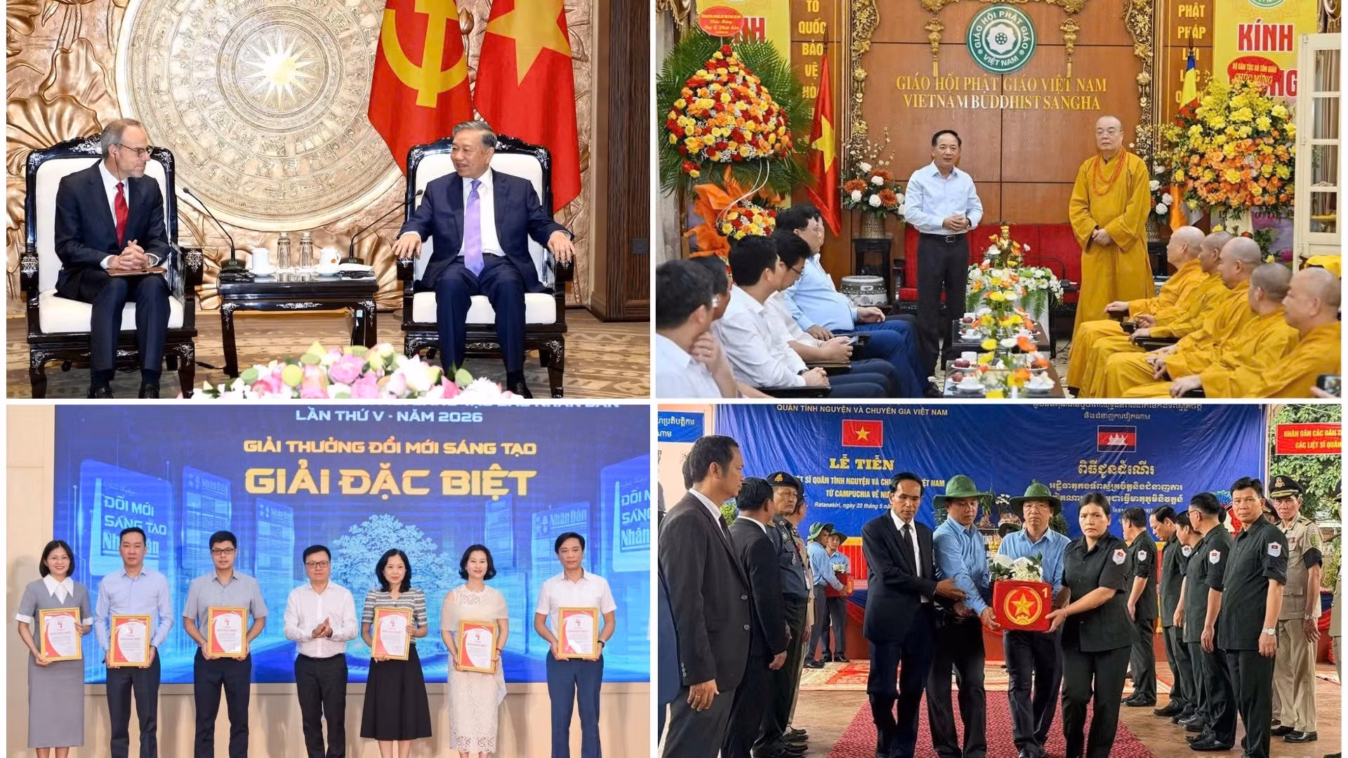 Tin nổi bật ngày 22/5: Tổng Bí thư, Chủ tịch nước Tô Lâm tiếp Phó Chủ tịch cấp cao Tập đoàn Amazon David Zapolsky; Đại tướng Phan Văn Giang thăm LB Nga