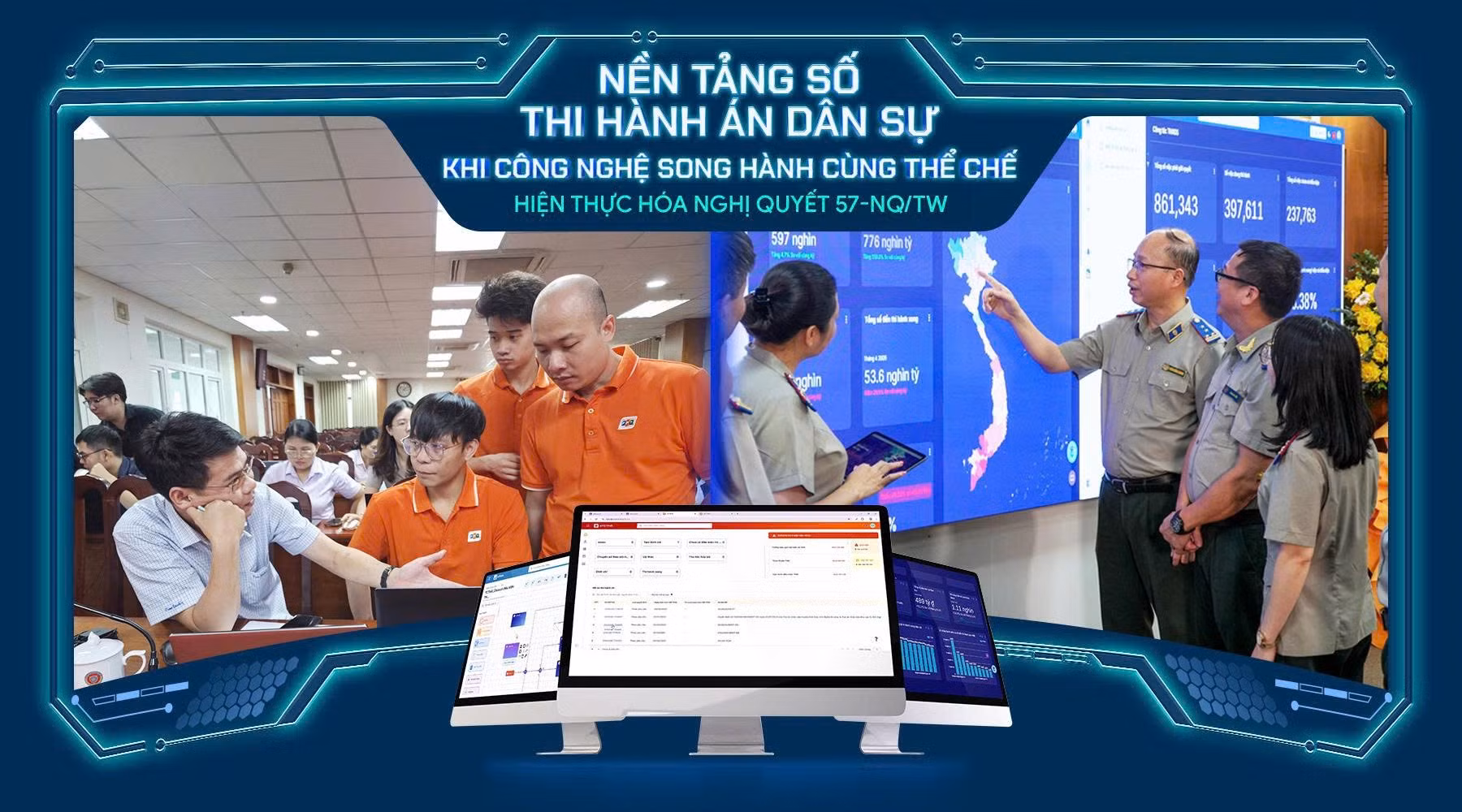 Nền tảng số Thi hành án dân sự: Khi công nghệ song hành cùng thể chế hiện thực hóa Nghị quyết 57-NQ/TW