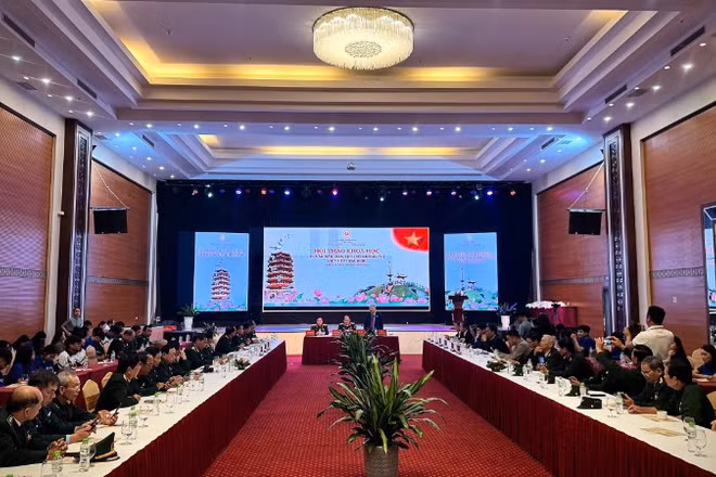 Toàn cảnh Hội thảo khoa học “Di sản văn hóa, lịch sử Quảng Trị-Viết tiếp hòa bình”.