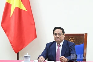 Thủ tướng Chính phủ Phạm Minh Chính điện đàm với Tổng thống Cộng hòa Angola João Manuel Gonçalves Lourenço. (Ảnh: Trần Hải)