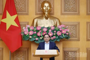 Thủ tướng Chính phủ Phạm Minh Chính phát biểu ý kiến tại cuộc họp. (Ảnh: Trần Hải)