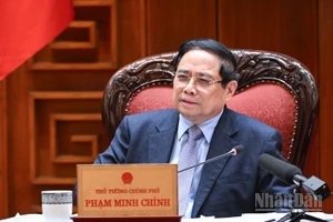 Thủ tướng Chính phủ Phạm Minh Chính phát biểu ý kiến kết luận cuộc họp. (Ảnh: TRẦN HẢI)