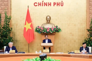 Thủ tướng Phạm Minh Chính chủ trì Phiên họp Chính phủ thường kỳ tháng 2. (Ảnh: TRẦN HẢI)