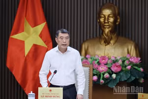 Thủ tướng Chính phủ Lê Minh Hưng chủ trì cuộc họp của Thường trực Chính phủ. (Ảnh: VGP/Nhật Bắc)