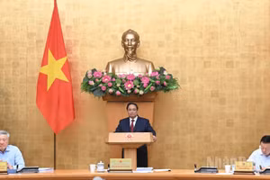 Thủ tướng Phạm Minh Chính chủ trì Hội nghị trực tuyến Chính phủ với địa phương. (Ảnh: TRẦN HẢI)