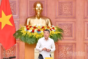 Thủ tướng Chính phủ Lê Minh Hưng phát biểu ý kiến kết luận cuộc làm việc với một số bộ, ngành về phương hướng, nhiệm vụ trọng tâm thời gian tới. (Ảnh: THANH GIANG)