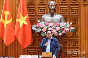Thủ tướng Chính phủ Phạm Minh Chính chủ trì cuộc họp của Thường trực Chính phủ. (Ảnh: TRẦN HẢI)