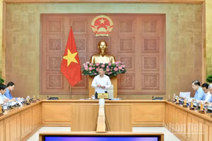 Thủ tướng Chính phủ Lê Minh Hưng chủ trì cuộc làm việc với Bộ Nông nghiệp và Môi trường. (Ảnh: Thanh Giang)