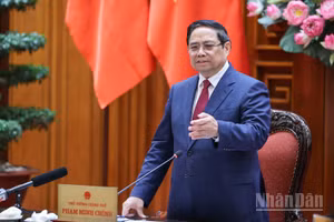 Thủ tướng Chính phủ Phạm Minh Chính phát biểu ý kiến kết luận cuộc họp. (Ảnh: Trần Hải)