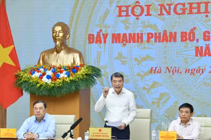 Thủ tướng Chính phủ Lê Minh Hưng chủ trì Hội nghị toàn quốc đẩy mạnh phân bổ, giải ngân vốn đầu tư công năm 2026. (Ảnh: THANH GIANG)