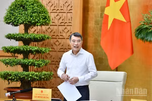 Thủ tướng Chính phủ Lê Minh Hưng phát biểu ý kiến chỉ đạo tại Phiên họp Chính phủ thường kỳ tháng 5. (Ảnh: THANH GIANG)