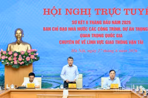 Thủ tướng Chính phủ Lê Minh Hưng chủ trì Hội nghị trực tuyến sơ kết 6 tháng đầu năm 2026 Ban Chỉ đạo Nhà nước các công trình, dự án trọng điểm, quan trọng quốc gia chuyên đề về lĩnh vực giao thông vận tải. (Ảnh: THANH GIANG)
