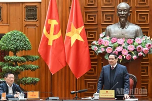 Thủ tướng Chính phủ Phạm Minh Chính chủ trì Phiên họp lần thứ hai của Ban Chỉ đạo của Chính phủ về quản lý, điều hành kinh tế vĩ mô. (Ảnh: TRẦN HẢI)