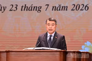Thủ tướng Chính phủ Lê Minh Hưng phát biểu ý kiến tại Hội nghị Tri ân người có công với cách mạng toàn quốc năm 2026. (Ảnh: TRẦN HẢI)